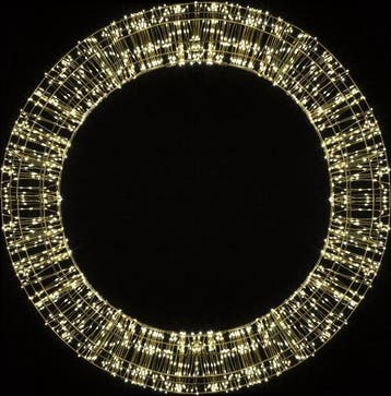 Christmas United - Lichtkrans - Gouden frame en snoer - 800, Verzenden, Nieuw