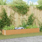 vidaXL Verhoogde plantenbak 290 x 50 x 36 cm Gegalvaniseerd, Verzenden, Minder dan 60 cm, Nieuw, Metaal