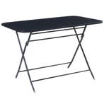 Klaptafel Sande tuintafel metaal vierkant 71x110x70 cm zwart, Tuin en Terras, Tuintafels, Verzenden, Nieuw