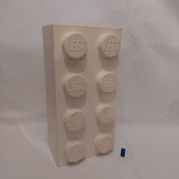 Lego Winkel display - Lego Giant brick 2x4 wit uit 1980, Nieuw