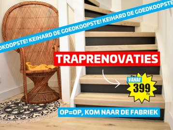 Zelf je trap aanpakken? Complete PVC-trapset vanaf € 475,-, Ophalen of Verzenden, Nieuw, Crème