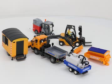 Strassenbau set +- 1:24 (Vrachtwagen, Automodellen), Ophalen of Verzenden, Gebruikt