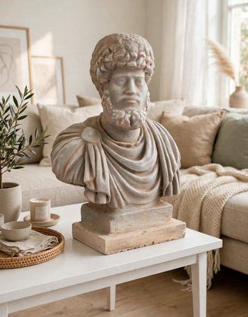 sculptuur, Giulio Cesare 38 cm su base marmo - 38 cm -