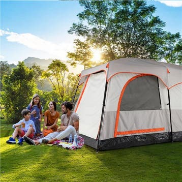 2dekans | Coast Kampeertent voor 6 personen - 2 kamers met, Caravans en Kamperen, Ophalen of Verzenden, Zo goed als nieuw