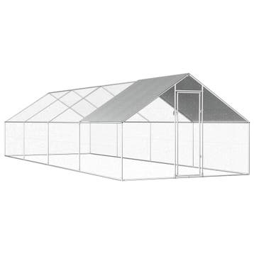 vidaXL Kippenhok 2,75x8x1,92 m gegalvaniseerd staal, Verzenden, Nieuw
