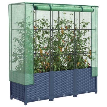 vidaXL Plantenbak verhoogd met kashoes 120x40x138 cm, Verzenden, Nieuw, Minder dan 60 cm, 60 cm of meer