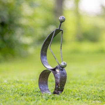 Figuur - Moeder en kind beeld - Metaal