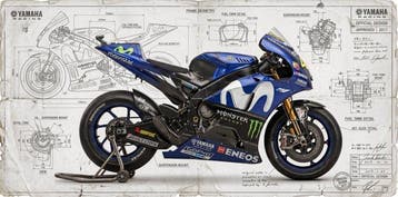 Artxlife - Valentino Rossi Yamaha Technical Drawing 2017, Nieuw