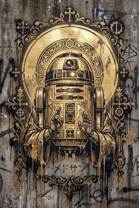 MEDSAN - Sacred R2-D2 () - UNIQUE WORK, Antiek en Kunst, Kunst | Designobjecten