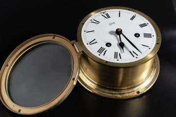 Scheepsklok - Schatz Mariner Brass Ship’s Clock – Germany,