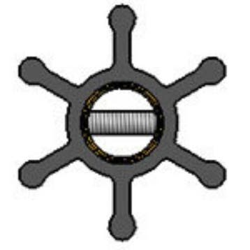 Impeller Volvo: 875583, 3586496, 21951342 Westerbeke: 36630, Ophalen of Verzenden, Nieuw, Motor en Techniek, Zeilboot of Motorboot