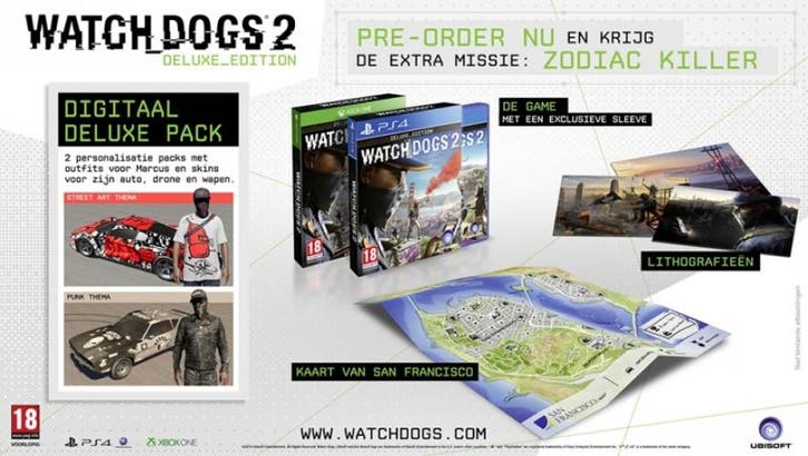 Watch Dogs 2 Deluxe Edition (PlayStation 4), Spelcomputers en Games, Games | Sony PlayStation 4, Gebruikt, Vanaf 12 jaar, Verzenden