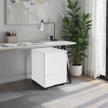 Archiefkast Magna met 3 afsluitbare lades - wit, Verzenden, Nieuw
