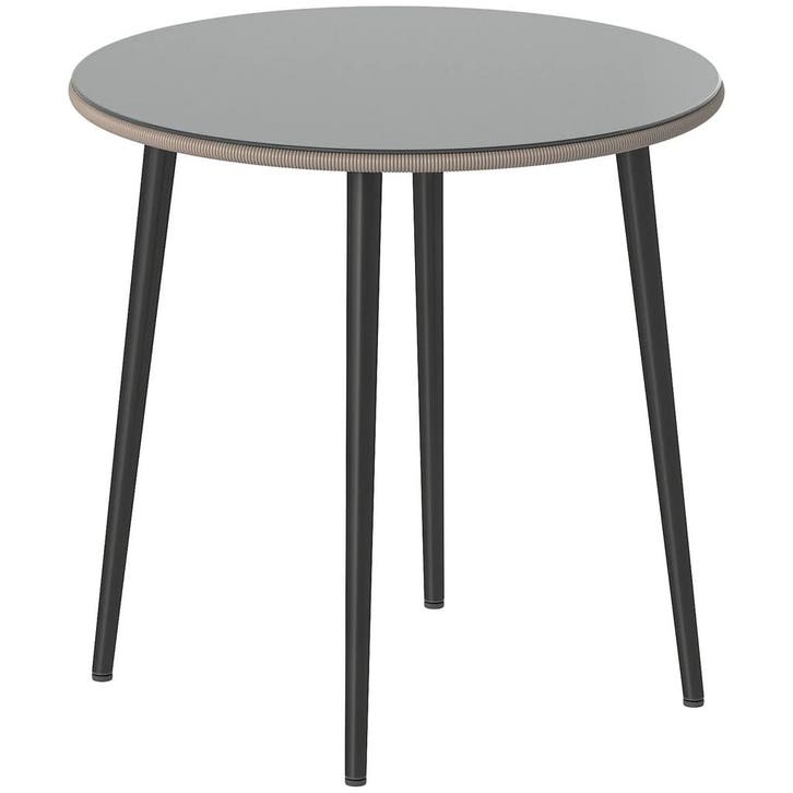 Tuintafel Stalen Buffettafel Met Stalen Frame, PE-Rattan Ran, Tuin en Terras, Parasols, Nieuw, Verzenden