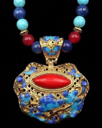 Lapis lazuli - Robijn - Howliet turquoise - Boeddhistische