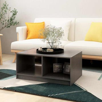 vidaXL Salontafel 75x50x33,5 cm massief grenenhout grijs, 50 tot 100 cm, Verzenden, Nieuw, 50 tot 100 cm