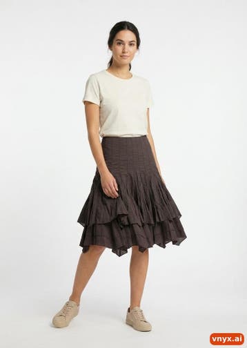 VENDUCCI Plisserokken Dames maat 36 Bruin Vintage, Ophalen of Verzenden, Nieuw