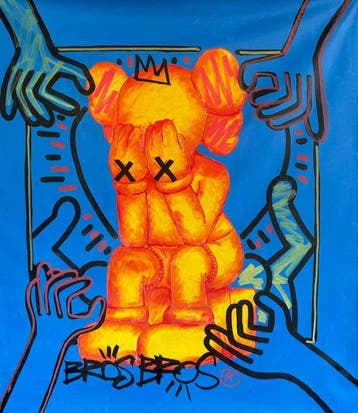Freda People - Kaws X Haring XXL