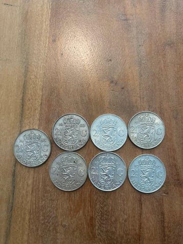 Nederland. Juliana. 2 1/2 Gulden 1959/1966 Lot 7 stuks