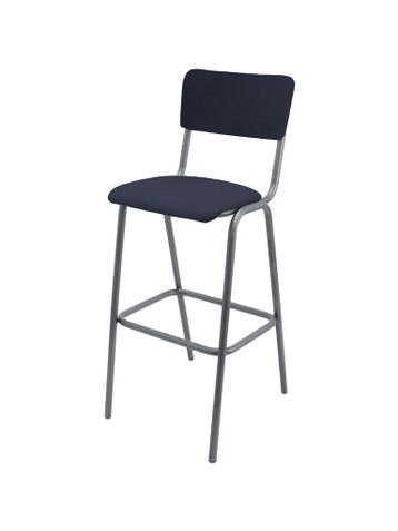 Barkruk Oldschool - Vintage Metal - Donkerblauw - Velvet - G, Verzenden, Nieuw in verpakking