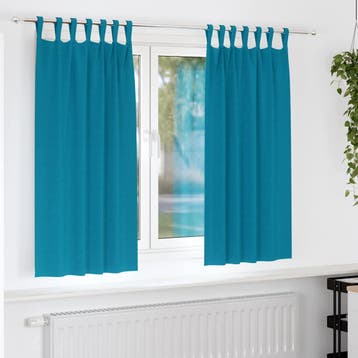 vidaXL Zwart-out Gordijnen met Ringen 2 st Turquoise 175 x, Huis en Inrichting, Verzenden, Nieuw