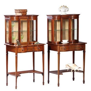 Stel van 2 kleine identieke vitrines ca 1900 Engeland No9228, Antiek en Kunst, Ophalen of Verzenden