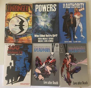 Harbinger, Powers, Kev, 100 Bullets, Deadman - Trade, Nieuw