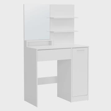 VASAGLE Kaptafel met Spiegel, Opbergvak en 2 Planken - Stijl, Verzenden, Nieuw