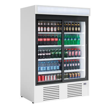 GGM Gastro | Drankenkoelkast - 1385mm - 1300L - met 2 glazen, Verzenden, Nieuw