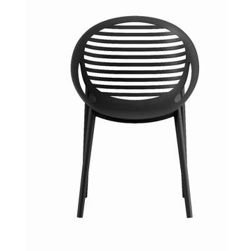 Eetkamerstoel  Kunststof Zwart - Kuipstoel Zwart - Stoel, Huis en Inrichting, Stoelen, Ophalen of Verzenden, Nieuw, Zwart