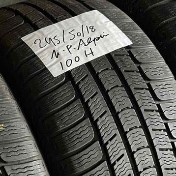 2 x Michelin Pilot Alpin 245-50-18 100HWinterbanden 7,5mm, Auto-onderdelen, Banden en Velgen, 18 inch, Band(en), Personenwagen