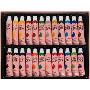 Maaleo Acrylverf Set 24 Kleuren - 12 ml Tubes voor Alle O..., Hobby en Vrije tijd, Ophalen of Verzenden, Nieuw
