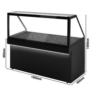 GGM Gastro | Warm buffet TORONTO - 1800mm - zwart front - |, Verzenden, Nieuw in verpakking