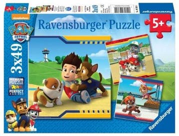 Paw Patrol Helden met Vacht Puzzel (3 x 49 stukjes) |, Verzenden, Nieuw