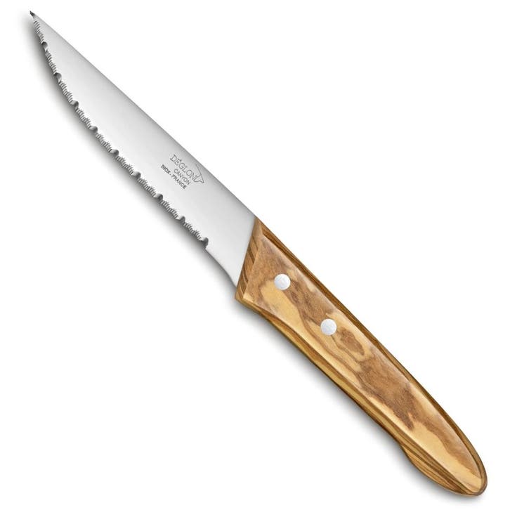 Déglon Steakmes – 14 cm – Olijfhouten Handvat – Micro, Huis en Inrichting, Keuken | Bestek, Los bestek, Nieuw, Hout, Ophalen of Verzenden