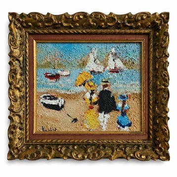 Urbain Huchet (1930-2014) - Promenade à la plage