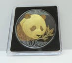 China. 10 Yuan 2018 Panda rifinita in Ruthenium/oro 24K