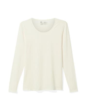 HEMA Dames temptech T-shirt lange mouw wit, Verzenden