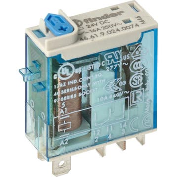 Industriële Mini Relay 16A 24VDC Met LED En Testknop -, Verzenden, Nieuw, Overige typen