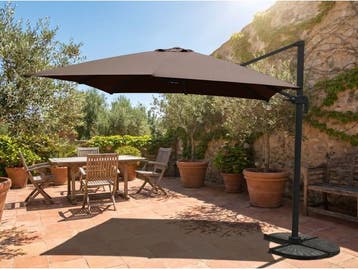 Veiling - Hangende parasol zandkleurig 300x300cm, Nieuw