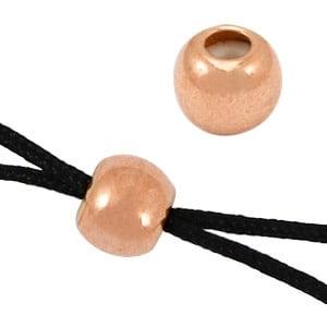 2 x  DQ kraal macramé slot 6mm Rosé goud (nikkelvrij) (Ø2, Ophalen of Verzenden, Nieuw, Kraal