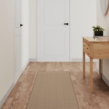 vidaXL Tapijtloper 50x250 cm sisal-look zandkleurig, Verzenden, Nieuw, Bruin
