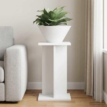 vidaXL Plantenstandaard Wit 25 x 25,5 x 40,5 cm Bewerkt hout, Verzenden, Nieuw