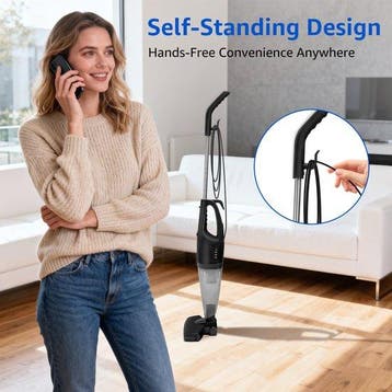 Aigostar 30ENC - 4-in-1 Steelstofzuiger - Stokstofzuiger - Z, Verzenden, Zo goed als nieuw