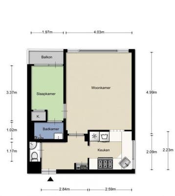 Te Huur 2 Kamer Appartement Populierenlaan In Amstelveen, Huizen en Kamers, Huizen te huur, Direct bij eigenaar, Noord-Holland