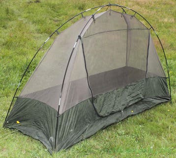 NL landmacht muskietennet tent met stangen, legergroen, Caravans en Kamperen, Tenten, Ophalen of Verzenden, Gebruikt, Tot en met 2