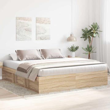 vidaXL Bedframe sonoma eikenkleurig 180x200 cm Super King, Huis en Inrichting, Slaapkamer | Bedden, Eenpersoons, Bruin, Verzenden