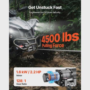 Krachtige 4500LBS Elektrische Lier voor ATV/UTV - 12V met St, Verzenden, Nieuw