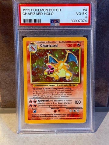 Pokémon - 1 Graded card - Charizard #4 Foil, Holo - PSA 4 -, Nieuw