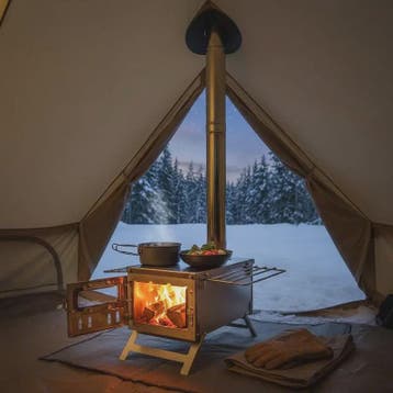 80-Inch RVS Camping Houtkachel met 8 Pijpen - Draagbaar & Ef, Verzenden, Nieuw